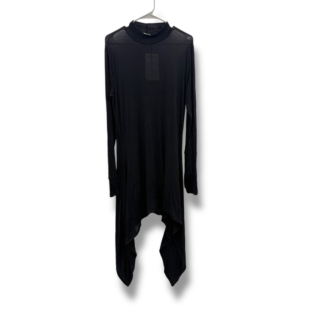 Marcella NYC NWT Stef‎ Tunic Women's XXL Black Asymmetrical Top Modern